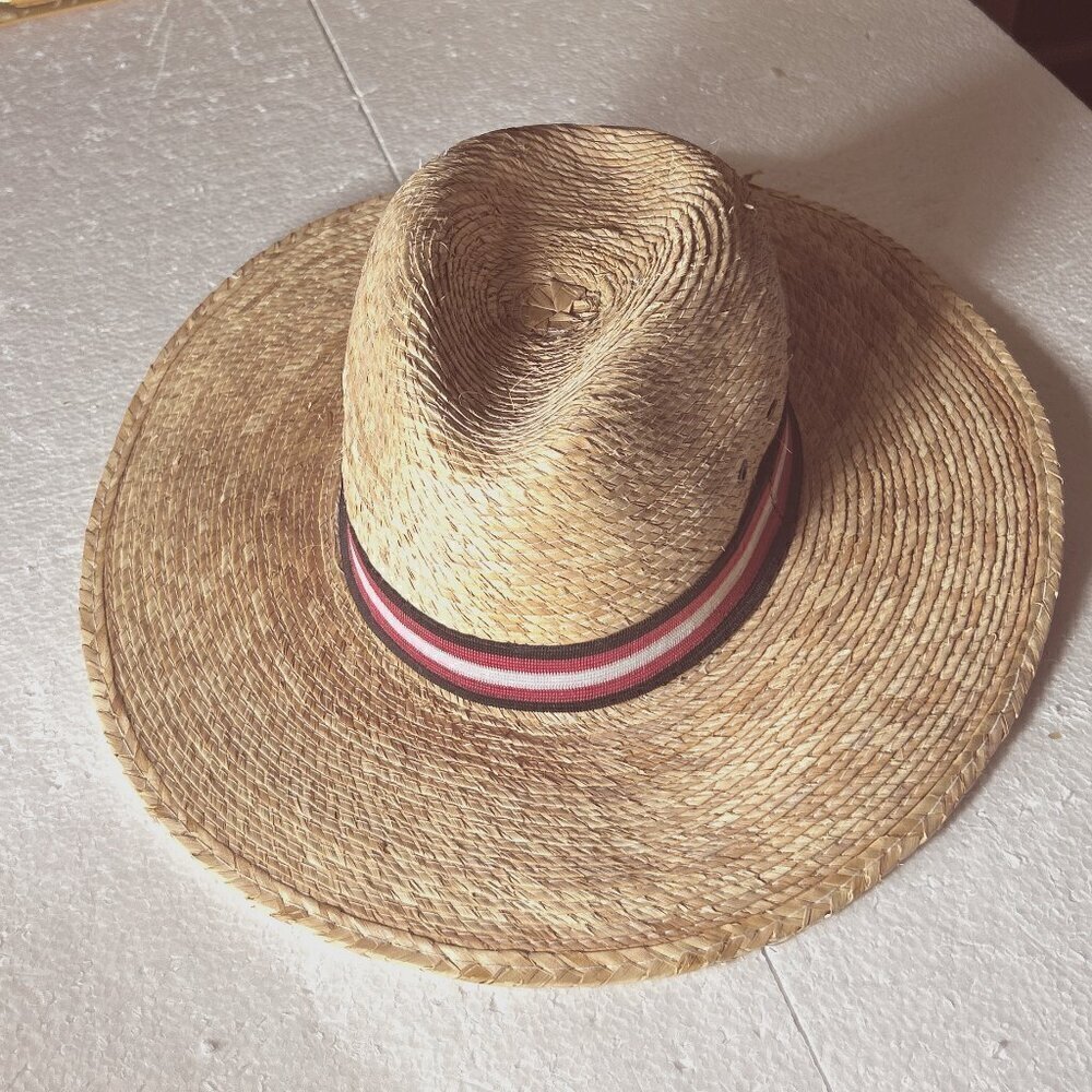 Western Straw Hat  Festival Cowgirl Rodeo Beach SZ M Beach Sunhat Boho Rodeo